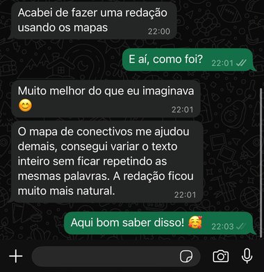 Print de conversa de aluno