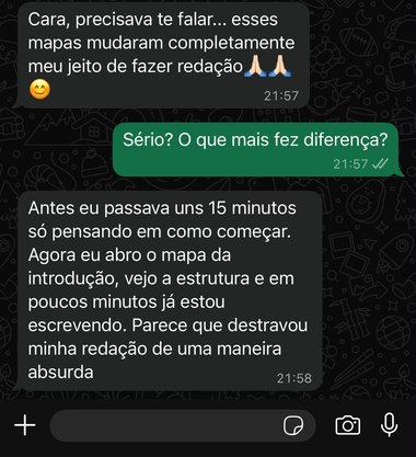 Print de conversa de aluno